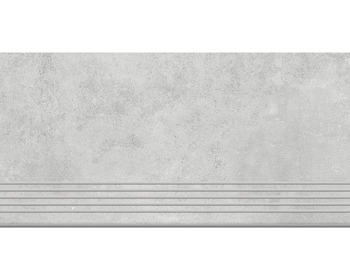 Schodovka imitace betonu Legante grey 30 x 60 cm tmavě šedá