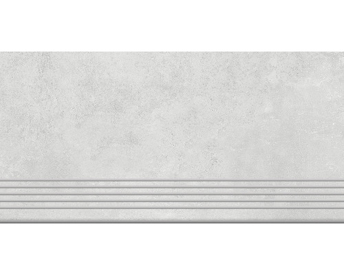 Schodovka imitace betonu Legante perla 30 x 60 cm světle šedá