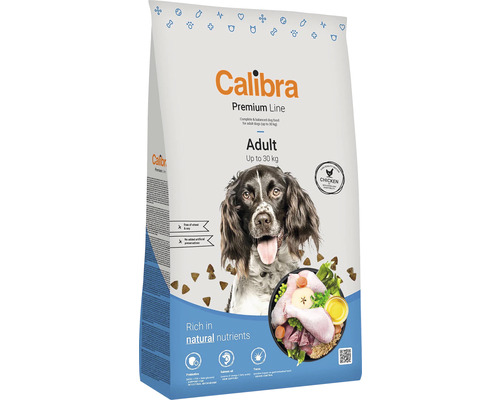 Granule pro dospělé psy do 30 kg Calibra Dog Premium Line Adult kuřecí 12 kg