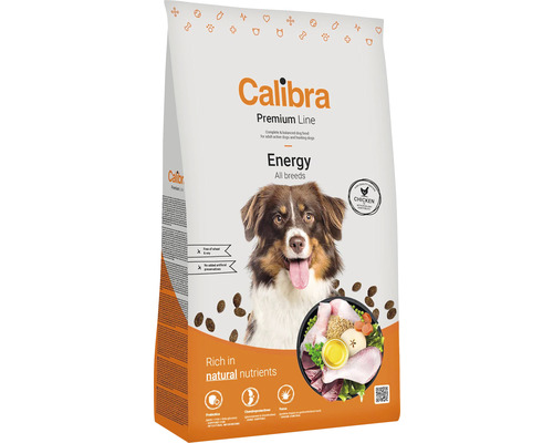 Granule pro aktivní dospělé a lovecké psy Calibra Dog Premium Line Energy kuřecí 12 kg