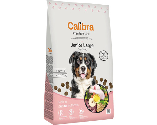 Granule pro mladé psy velkých plemen Calibra Dog Premium Line Junior Large Chicken 12 kg