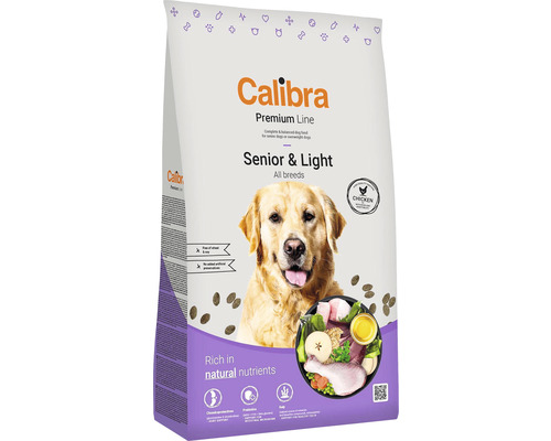 Granule pro starší psy kuřecí Calibra Dog Premium Line Senior Light & Chicken 12 kg