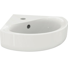 Rohové umyvadlo z keramiky s otvorem pro kohoutek a přepadem