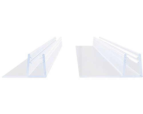 Dva transparentní těsnicí profily pro sprchové dveře