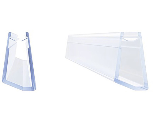 Plastový držák cenovek, dva pohledy