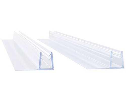 Dva transparentní těsnicí profily pro sprchy