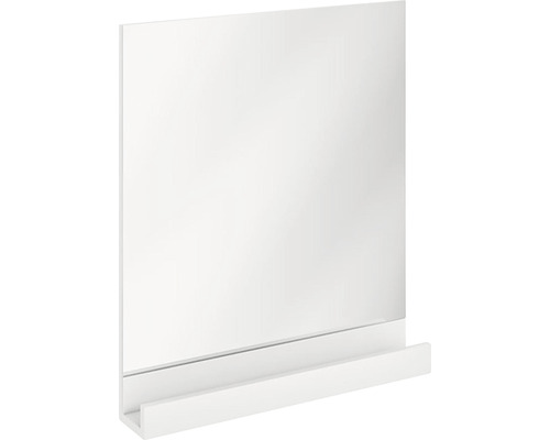 Zrcadlo do koupelny s poličkou RAVAK 10° 650 v bílém rámu 65 x 75 x000000851
