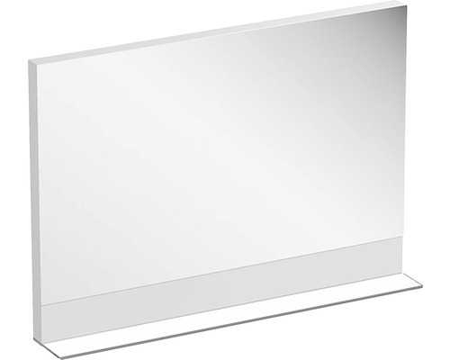Zrcadlo do koupelny RAVAK Formy 100 x 71 cm v bílém rámu s poličkou X000000983
