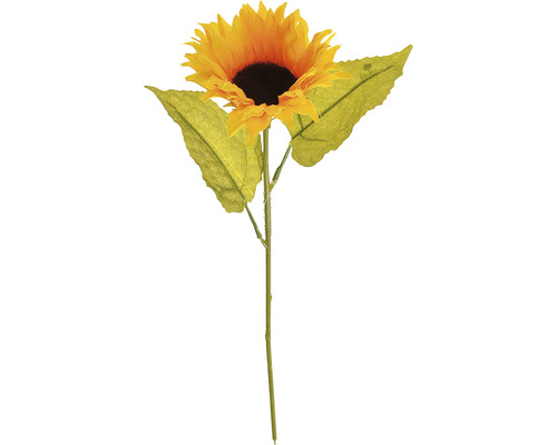 Umělá květina slunečnice 44 cm žluto-oranžová