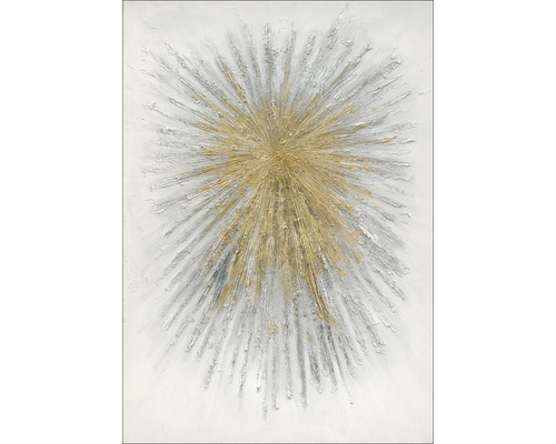 Ručně malovaný obraz na plátně Gold On White IIl 70x100 cm Ručně malovaný obraz na plátně Gold On White IIl 70x100 cm
