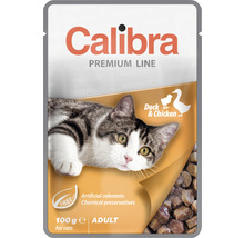 Calibra Premium Line krmivo pro kočky s kachnou a kuřetem, 100 gramů pro dospělé kočky