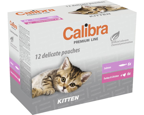 Calibra Premium Line krmivo pro koťata, 12 kapsiček
