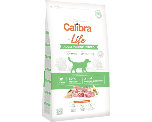 Granule pro dospělé psy středních plemen Calibra Dog Life Adult Medium Breed Lamb 2,5 kg