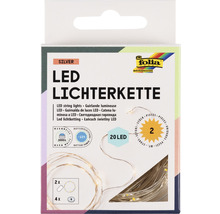 LED světelný řetěz s 20 LED v stříbrném obalu