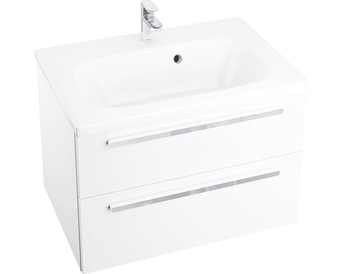 Koupelnová skříňka pod umyvadlo RAVAK Chrome II bílá vysoce lesklá 600 x 500 x 490 mm X000000918