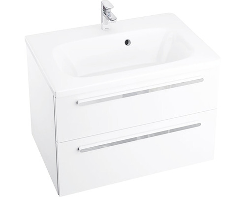 Koupelnová skříňka pod umyvadlo RAVAK Chrome II bílá vysoce lesklá 800 x 500 x 490 mm X000000922