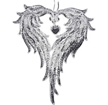 Dekorativní přívěsek s andělskými křídly a srdcem