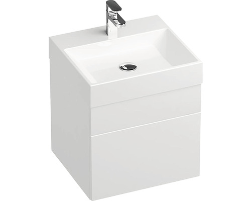 Koupelnová skříňka pod umyvadlo RAVAK Natural bílá vysoce lesklá 500 x 450 x 450 mm X000001051