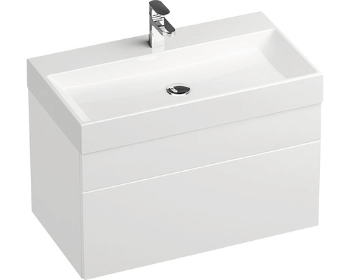 Koupelnová skříňka pod umyvadlo RAVAK Natural bílá vysoce lesklá 800 x 450 x 450 mm X000001052