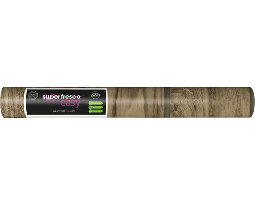 Role tapety se vzhledem dřeva a etiketou Super Fresco Easy