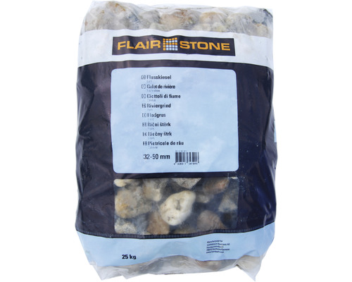 Štěrk říční Flairstone 32–50 mm pestrý balení 25 kg