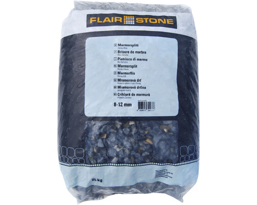 Kamenná drť Flairstone mramorová 8–12 mm dunajská modrá balení 25 kg