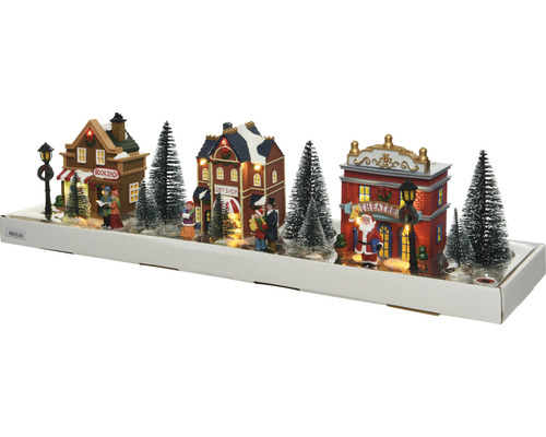 LED domečky s figurkami Christmas villages