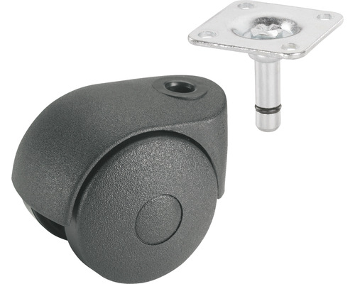 Nábytkové kolečko s montážní deskou