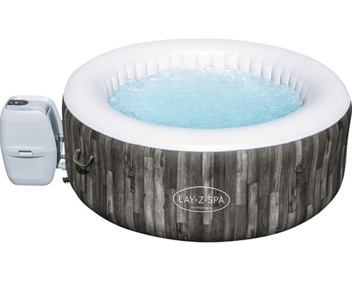 Nafukovací vířivá vana Bestway® LAY-Z-SPA® Whirlpool Bahamas AirJet™ se 120 vzduchovými tryskami, multifunkčním čerpadlem, integrovanou funkcí ohřevu a uzamykatelným tepelně izolačním zakrytím šedá