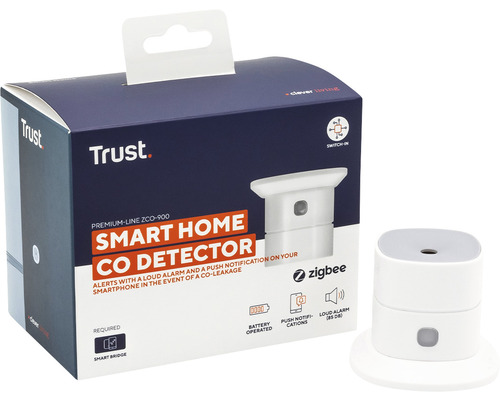 Detektor oxidu uhelnatého Trust Smart Home s obalem