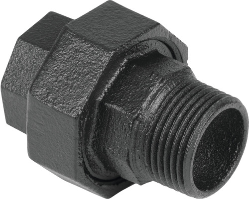 Černý trubkový šroubovací díl se závitem