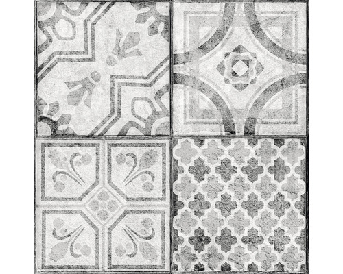 Samolepicí vinylová podlaha šedá d-c-fix® Moroccan Style dlaždice 30,5 x 30,5 cm balení 11 ks Dekorativní dlaždice s různými vzory