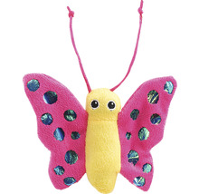 Hračka pro kočky Magic Cat motýl plyšový s catnipem 13 cm, různé barvy