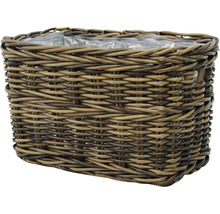 Koš polyratan Lafiora 40 x 26 x 25 cm hnědý