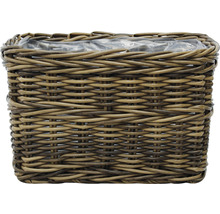 Koš polyratan Lafiora 40 x 26 x 25 cm hnědý