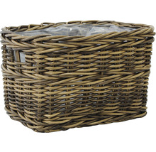 Koš polyratan Lafiora 40 x 26 x 25 cm hnědý