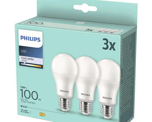 Žárovky Philips LED patice E27, balení 3 kusů