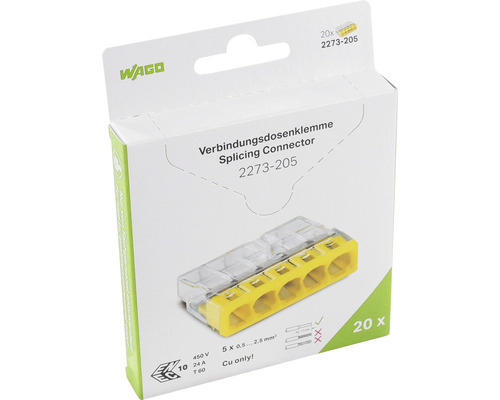 Wago instalační svorka 2273-205, balení 20 kusů