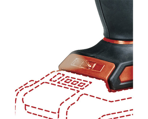 Detail akumulátorového vrtacího šroubováku s naznačenou baterií