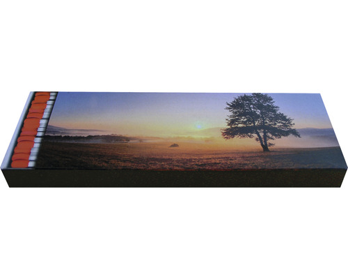 Krabicka zápalek s motivem krajiny