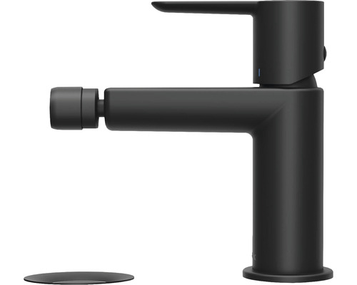 Černá bidetová baterie s odtokovou armaturou