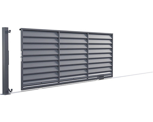 Brána posuvná POLARGOS Mistral 400 x 150 cm pravá Zn + 7016 antracit s protizávažím vč. pohonu Brána posuvná POLARGOS Mistral 400 x 150 cm pravá Zn + 7016 antracit s protizávažím vč. pohonu