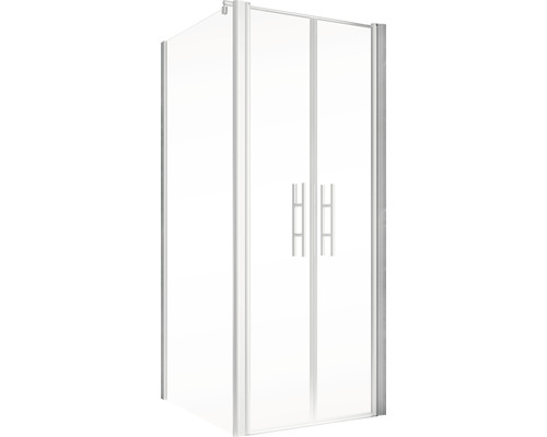 Rohová sprcha se dvěma dveřmi a madly