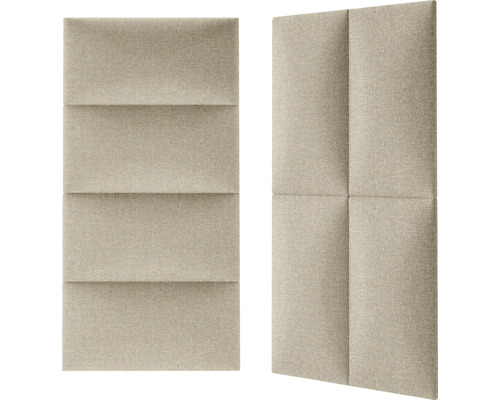 Dva zvukové absorbéry z látky s geometrickým vzorem