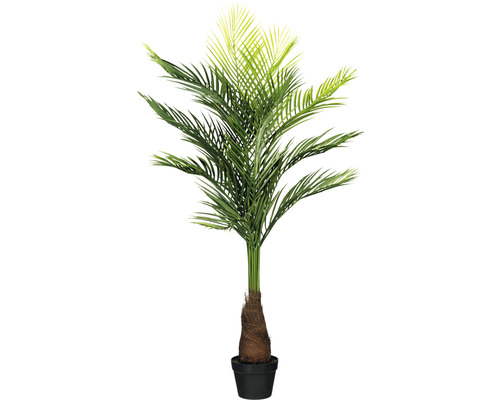 Umělá rostlina palma areka 140 cm zelená v plastovém květináči se zeminou 18x14 cm