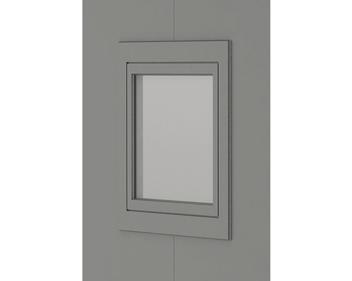 Výklopné otočné okno pro domky Biohort CasaNova 83 x 65 cm pravé šedý křemen metalický