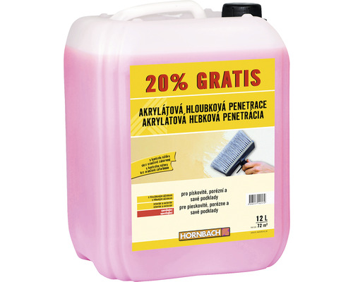 Akrylátová hloubková penetrace Hornbach 10+2 l Akrylátová hloubková penetrace Hornbach 10+2 l