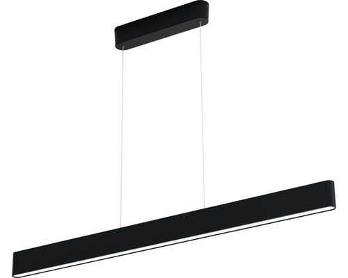 Černé LED závěsné svítidlo s přímočarým designem pro interiér