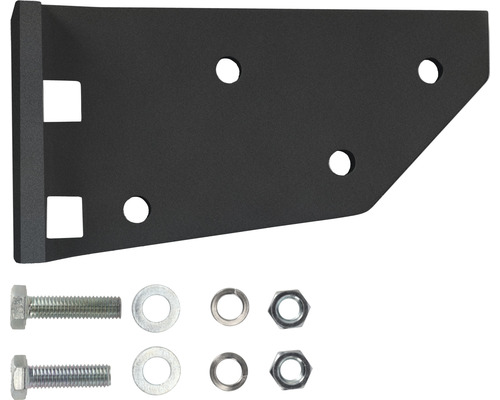 Černá montážní deska se šrouby a maticemi