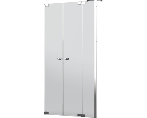 Dvoudílná skleněná sprchová zástěna s madly